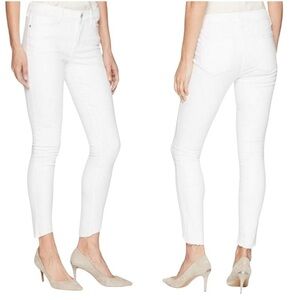 SAM Edelman The Kitten Mid Rise Skinny Crop White Jeans Size 27